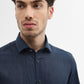 Teal Solid Slim Fit Party Wear Shirt | Greenfibre