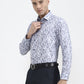 Blue Printed Slim Fit Party Wear Shirt | Greenfibre