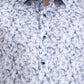 Blue Printed Slim Fit Party Wear Shirt | Greenfibre