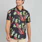 Black Printed Slim Fit Casual Shirt | JadeBlue