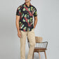 Black Printed Slim Fit Casual Shirt | JadeBlue