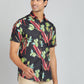 Black Printed Slim Fit Casual Shirt | JadeBlue