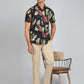 Black Printed Slim Fit Casual Shirt | JadeBlue