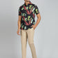 Black Printed Slim Fit Casual Shirt | JadeBlue