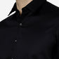 Black Solid Slim Fit Casual Shirt | Greenfibre