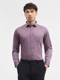 Purple Solid Slim Fit Formal Shirt | Greenfibre