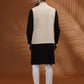 Cream Solid Waist Coat | Greenfibre