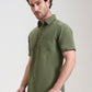 Pista Green Solid Slim Fit Casual Shirt | Greenfibre