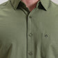 Pista Green Solid Slim Fit Casual Shirt | Greenfibre