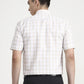 White & Cream Checked Regular Fit Formal Shirt | Greenfibre