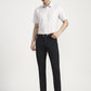 White & Cream Checked Regular Fit Formal Shirt | Greenfibre