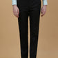 Black Solid Slim Fit Formal Trouser | Greenfibre