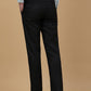 Black Solid Slim Fit Formal Trouser | Greenfibre