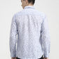 Blue Printed Slim Fit Casual Shirt | Greenfibre