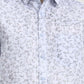 Blue Printed Slim Fit Casual Shirt | Greenfibre