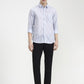 Blue Printed Slim Fit Casual Shirt | Greenfibre