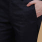 Navy Blue Solid Slim Fit Formal Trouser | Greenfibre