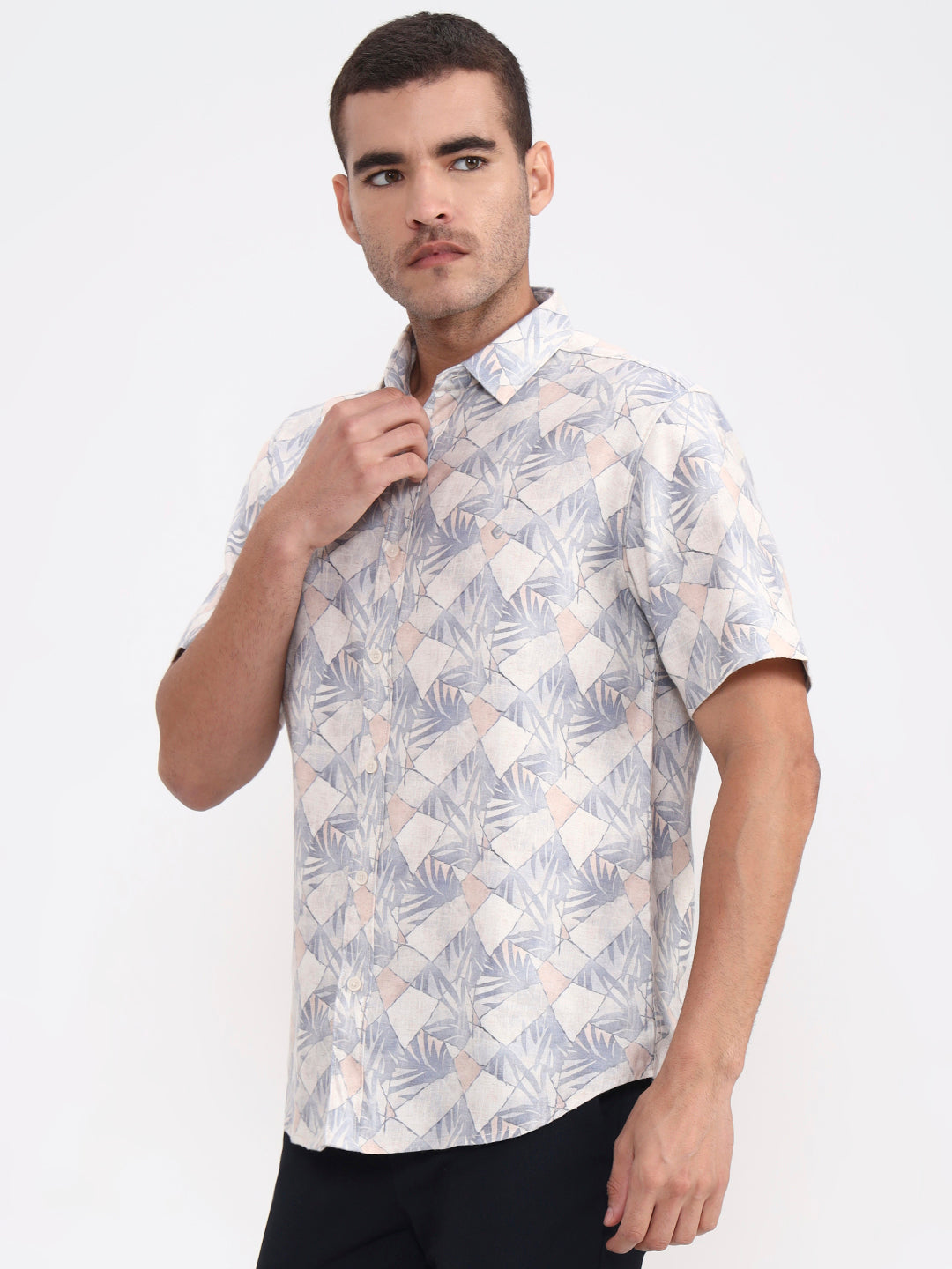 Voilet Printed Slim Fit Casual Shirt | Greenfibre