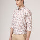 Beige Printed Slim Fit Casual Shirt | Greenfibre