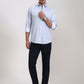 Navy Blue Solid Neo Fit Casual Trouser | Greenfibre