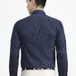 Blue Printed Slim Fit Party Wear Shirt | Greenfibre