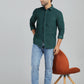 Green Solid Slim Fit Casual Shirt | JadeBlue