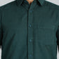 Green Solid Slim Fit Casual Shirt | JadeBlue