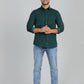 Green Solid Slim Fit Casual Shirt | JadeBlue
