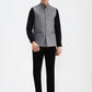 Dark Grey Solid Regular Fit Waistcoat  | Greenfibre