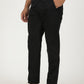 Black Solid Neo Fit Casual Trouser | Greenfibre