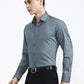 Green Printed Slim Fit Party Wear Shirt | Greenfibre