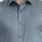 Green Printed Slim Fit Party Wear Shirt | Greenfibre