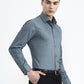 Green Printed Slim Fit Party Wear Shirt | Greenfibre