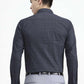 Navy Blue Printed Slim Fit Party Wear Shirt | Greenfibre