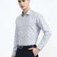 White Printed Slim Fit Party Wear Shirt | Greenfibre