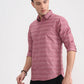 Light Pink Printed Slim Fit Casual Shirt | Greenfibre