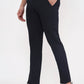 Navy Blue Solid Super Slim Fit Casual Trouser | Greenfibre