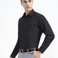 Black Printed Slim Fit Party Wear Shirt | Greenfibre