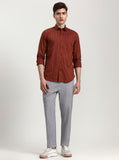 Grey Striped Slim Fit Track Pant | Greenfibre