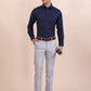 Blue Checked Slim Fit Formal Shirt | Greenfibre