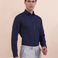 Blue Checked Slim Fit Formal Shirt | Greenfibre