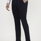 Navy Blue Solid Slim Fit Club Wear Trouser | Greenfibre