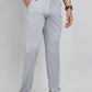 Grey Solid Slim Fit Club Wear Trouser | Greenfibre