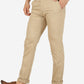 Beige Solid Super Slim Fit Casual Trouser | Greenfibre