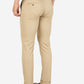 Beige Solid Super Slim Fit Casual Trouser | Greenfibre