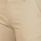 Beige Solid Super Slim Fit Casual Trouser | Greenfibre