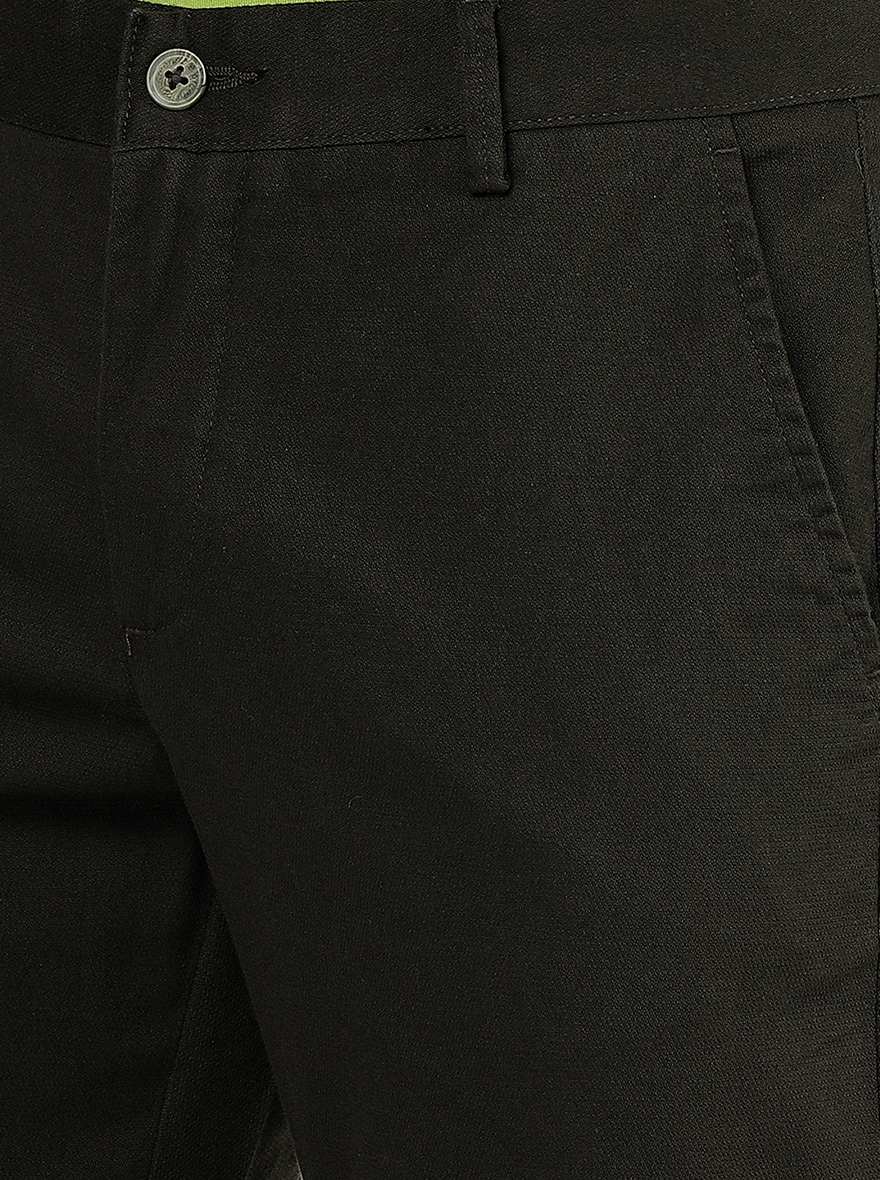 Olive Green Solid Super Slim Fit Casual Trouser | Greenfibre