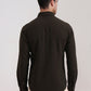 Dark Olive Brown Solid Slim Fit Casual Shirt | Greenfibre