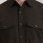 Dark Olive Brown Solid Slim Fit Casual Shirt | Greenfibre