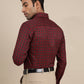 Red Checked Slim Fit Formal Shirt | Greenfibre